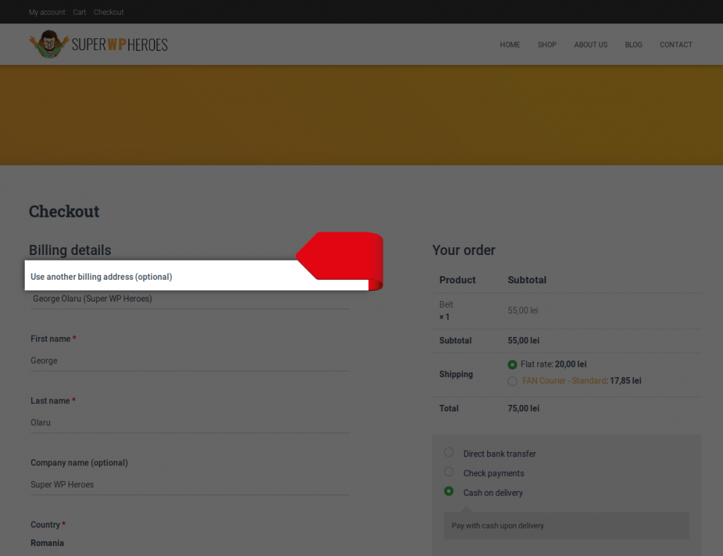 multiple billing addresses for woocommerce checkout choose